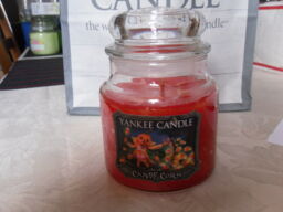 "Yankee Candle 3d Hologram 2010 Label Medium Jar ""candy Corn"" Usa White"