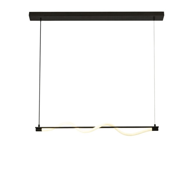 Led Black Metal Bar And Opal Diffuser Semi Flush Fitting Ceiling
