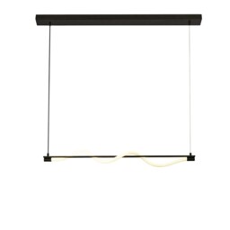 Led Black Metal Bar And Opal Diffuser Semi Flush Fitting Ceiling