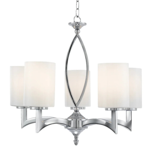 Ceiling Light Silver Gina 5 Chrome Searchlight 4995-5cc