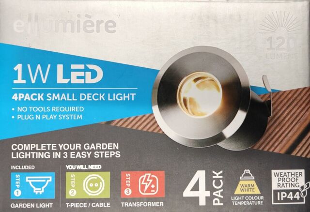 Ellumiere Decking Lights - Pack Of 4 (brand New)