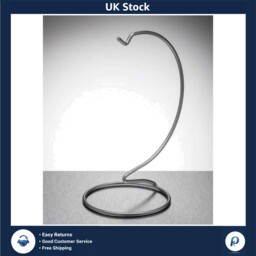 Elegant Silver Metal Ornament Display Stand Holder 25cm For 8cm 10cm