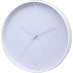 30cm Wall Clock With White Contemporary Diamond Effect Dial By Unity