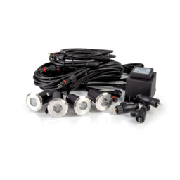 Ellumière Small Decking Light Starter Kit - 4w X 1w - Black
