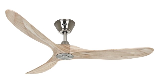 Energy Efficient Ceiling Fan With Remote Eco Genuino Chrome & Wood 152