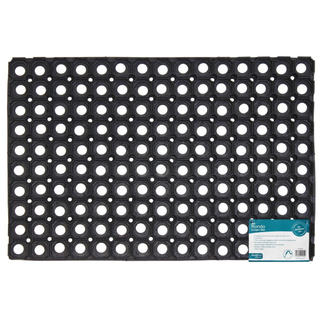 Jvl Rondo Rubber Ring Heavy Duty Outdoor Entrance Door Mat, 40 X 60 Cm