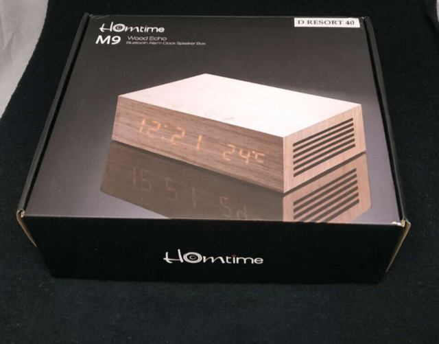 Homtime M9-wood Echo-real Light Wood Finish-alarm Clock-bedside-usb