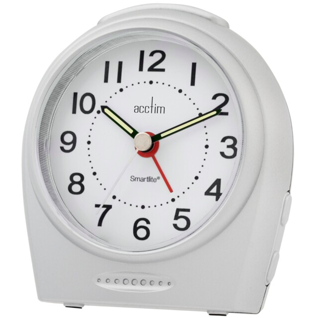 Acctim Astoria Analogue Alarm Clock Non Ticking Sweep Smartlite Quartz