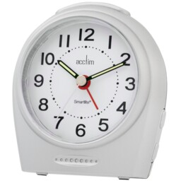 Acctim Astoria Analogue Alarm Clock Non Ticking Sweep Smartlite Quartz