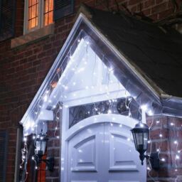 200 4.6m Christmas Led Icicle Chasing Lights White Xmas Tree Indoor