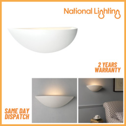 Curved Led Wall Light Dimmable Ip20 Paintable Plaster Uplighters For