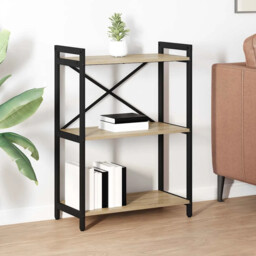 Bookcase Sonoma Oak 60 X 30 X 83 Cm Engineered Wood Vidaxl