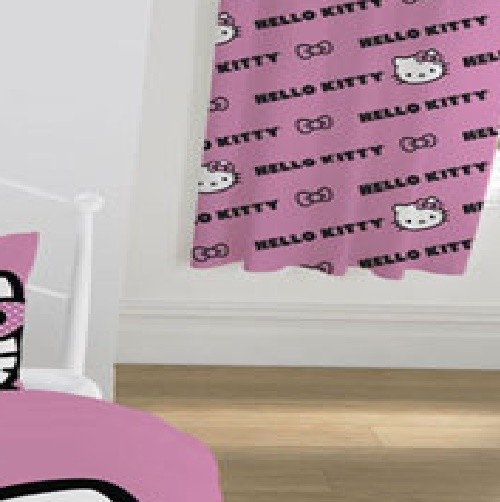 Sanrio Hello Kitty 2 Pieces/1 Pair Ready-made Curtains B 168 X L 137