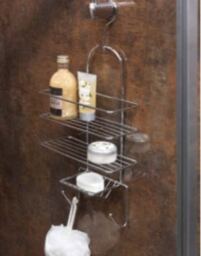 Supahome Hanging Bath Shower Rack Storage Hanger Chrome Plated