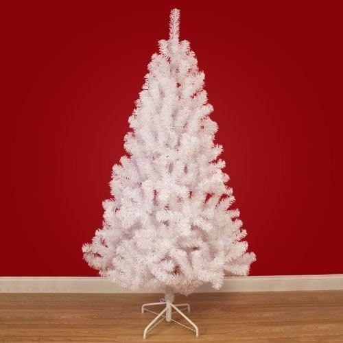 Shatchi 5ft White Pine Luxury Artificial Christmas Tree Snow Flocked