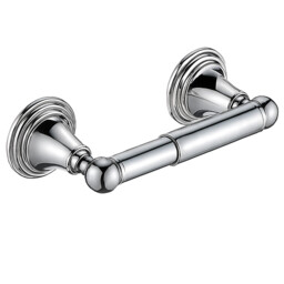 Ecospa Traditional Round Toilet Paper Roll Holder Chrome Wc Bathroom