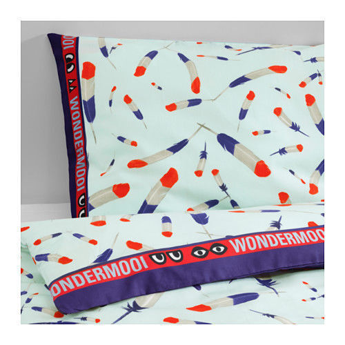 Ikea Glodande Child's Single Quilt/duvet Cover & 2 Pillowcases -