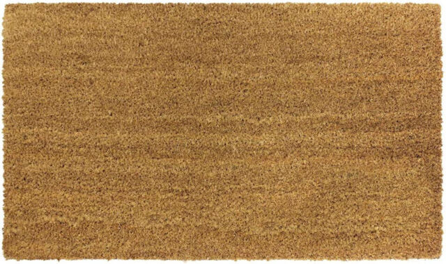Jvl Plain Coir Latex Backed Entrance Door Mat Indoor / Outdoor 40 X