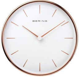 Bering Wall Clock - Rose Gold & White - 292mm Diameter