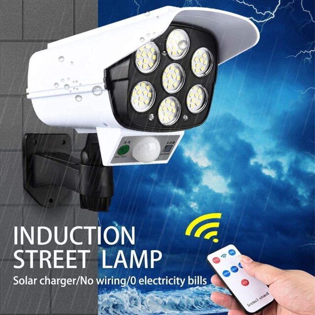 Solar Power Dummy Security Camera Fake Waterproof Led Light