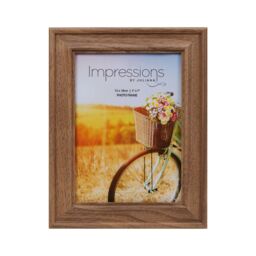"5"" X 7"" - Classic Walnut Finish Picture Frame - Birthday Wedding"