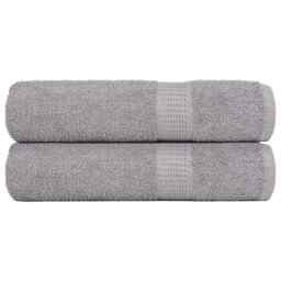 Hand Towels 2 Pcs Grey 50x100 Cm 360 Gsm 100% Cotton Vidaxl
