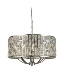 Ceiling Light Silver Bijou Chrome Chandlier Crystal Glass Searchlight