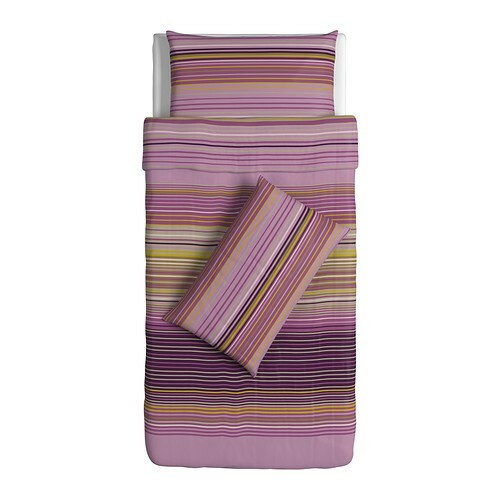 Sale Ikea Palmlilja Single Quilt/duvet Cover & 2 Pillowcases, Lilac,