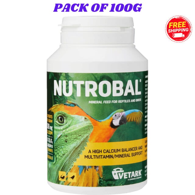 Vetark Vitamin Mineral Supplement Powder For Birds Reptiles Small