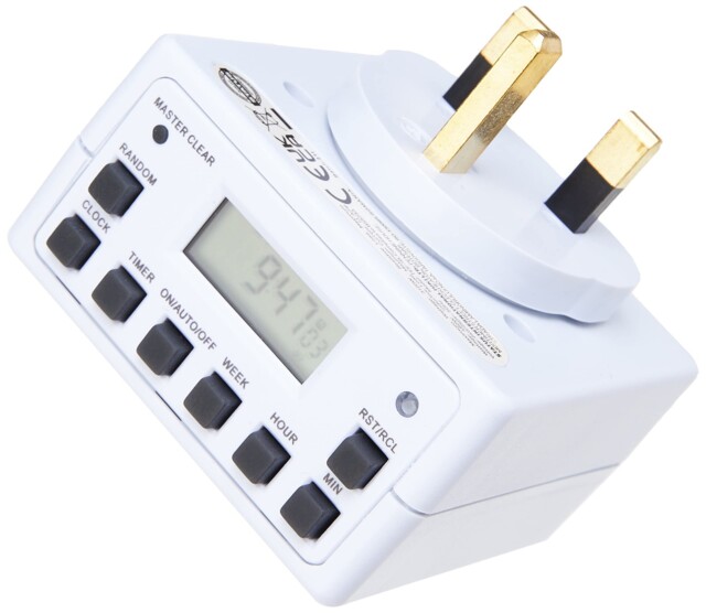 Status Timer Switch - 7 Day Digital Timer Light Switch - White Uk Plug