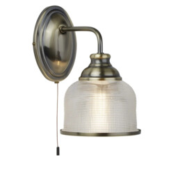 Wall Light Brass Bistro Ii Single Antique Searchlight 2671-1ab