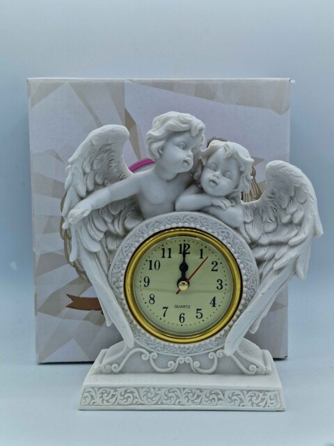 Peace Of Heaven Endless Love Cherub Mantle Clock - Uk