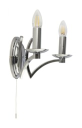 Wall Light Silver Ascot Polished Chrome Searchlight 41312-2cc