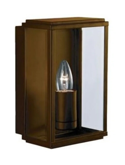 Outdoor Light Brown Box Wall Ip44 Rustic Searchlight 8204rus