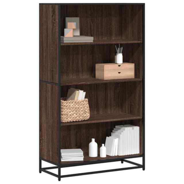 Bookcase Brown Oak 80.5x35x139 Cm Engineered Wood Vidaxl