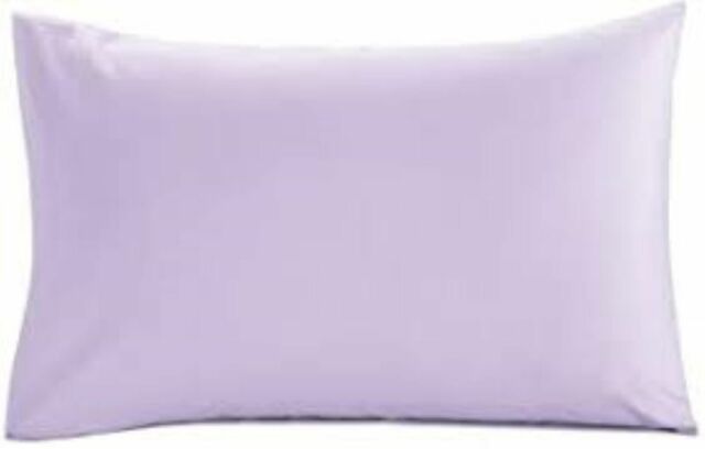 2 X 200tc 3ft Polycotton Bolster King Size Pillow Case In Lilac 50cm X
