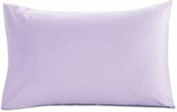 2 X 200tc 3ft Polycotton Bolster King Size Pillow Case In Lilac 50cm X