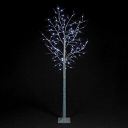 Snowtime Outdoor Or Indoor Birch Tree With Ice White Leds - 2.4m - 136