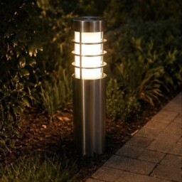 Solar Bollard Stake Light Garden Outdoor Lamp Led Wave Security Path