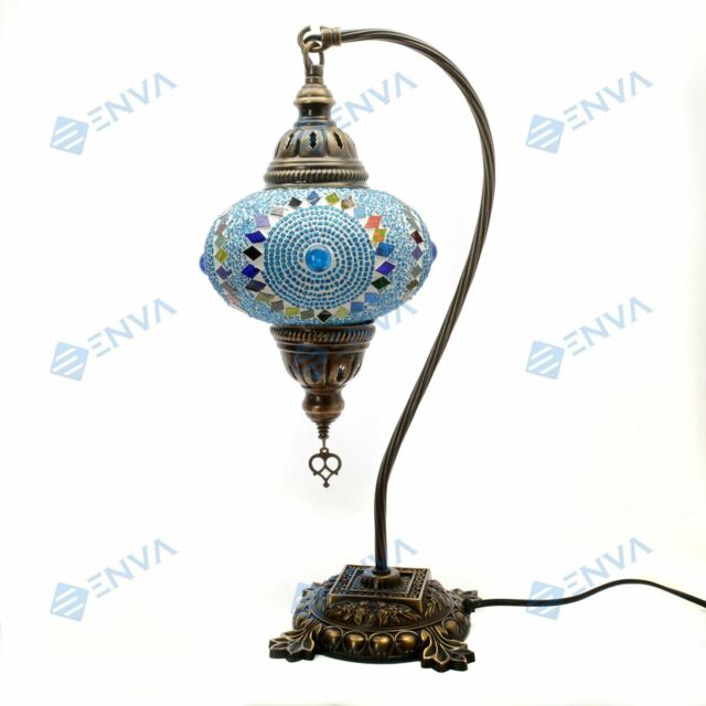 Turkish Moroccan Style Glass Mosaic Tiffany Table Desk Lamp Light