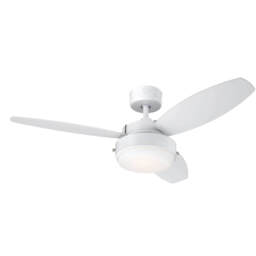 Ceiling Fan Light With Pull Cords Reversible Fan Alloy White Silver