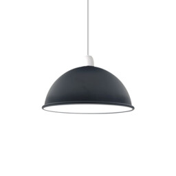 Lamp Shade Vintage Black Inner White 40cm Metal Dome E27 Pendant Light