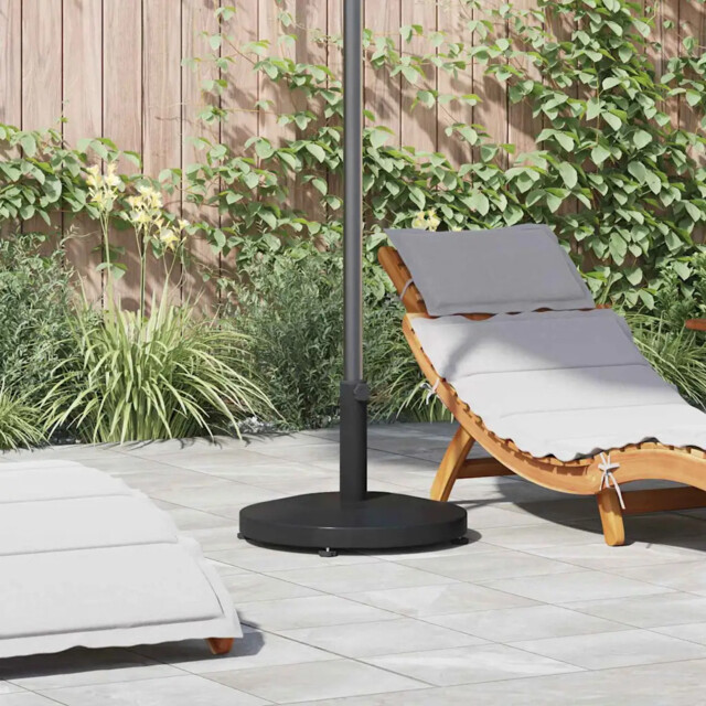 Outdoor Umbrella Base Black 48 X 48 X 32 Cm Steel Concrete Vidaxl