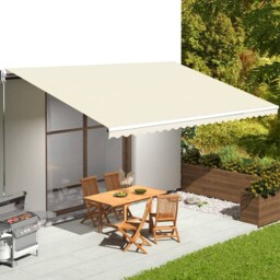 Awning Manual Garden Canopy Patio Sun Shade Shelter Top Fabric Canvas