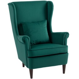 Homcom Wingback Chair, Modern Accent Chair For Living Room Bedroom,