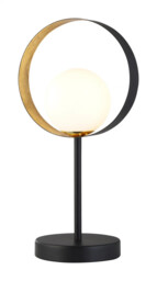 Table Light Black Orbital Glass Opal Searchlight 8141bgo