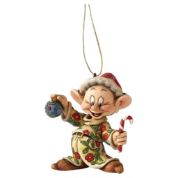 Disney Traditions Dopey Hanging Ornament, Resin, 7cm, Gold Or Silver