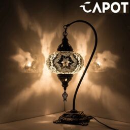 Turkish Moroccan Mosaic Lamp Handmade Tiffany Colorful Glass Desk