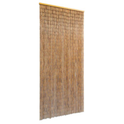 Door Curtain Bamboo Brown 90x200 Cm 56 Yarns Dense Bamboo Screen With