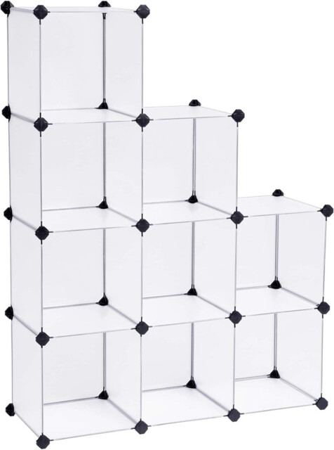 Songmics Plastic Closet Wardrobe Cabinet Bathroom Shelf Shoe Rack